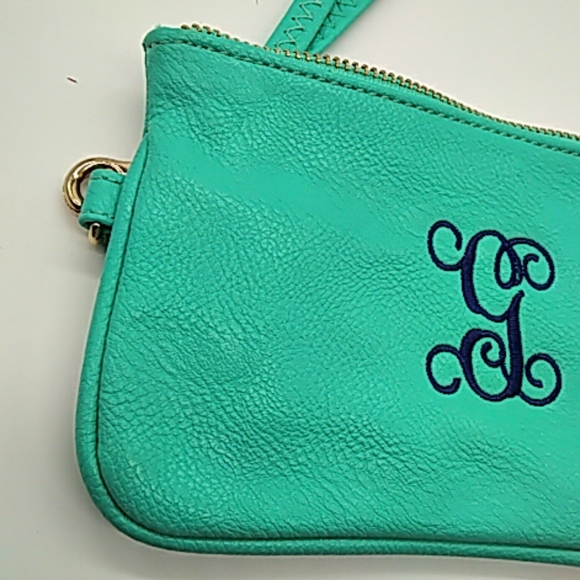Monogram wristlet "G" teal - Picture 3 of 7